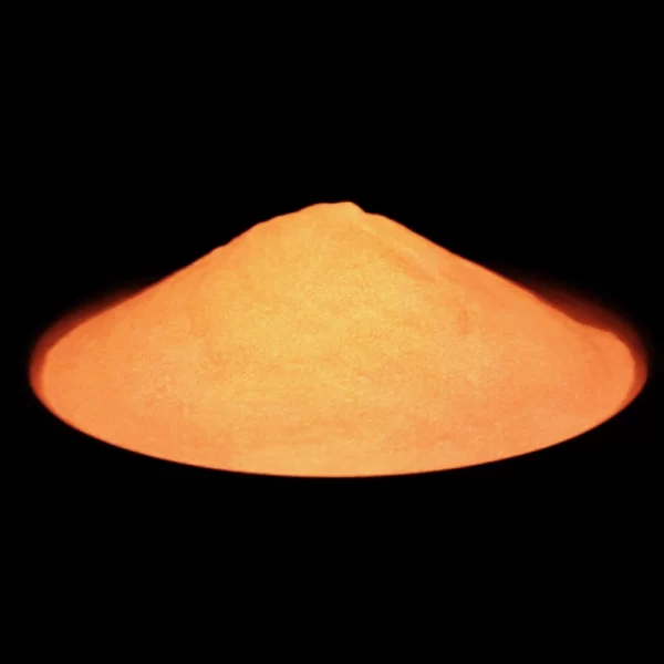 Neon red photoluminescent pigment