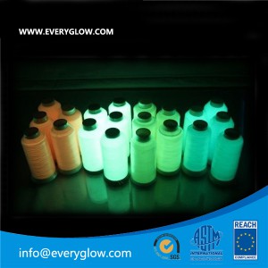 EVERYGLOW White glow in the dark embroider thread