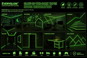 EVERYGLOW Self Adhesive glow in the dark tape for creative