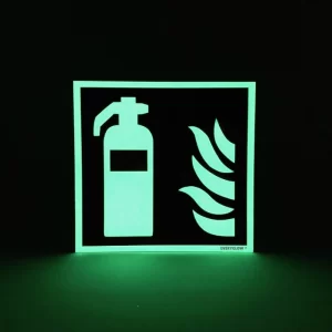 EVERYGLOW Photoluminescent fire extinguisher sign
