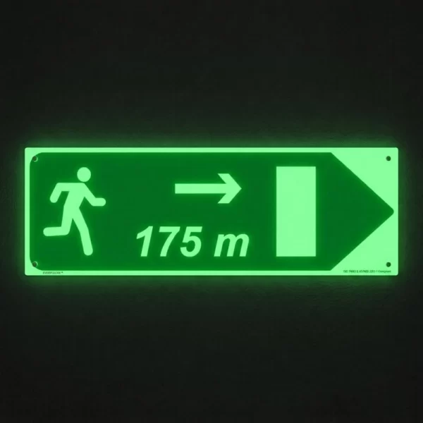 EVERYGLOW photoluminescent tunnel signage for emergency escape