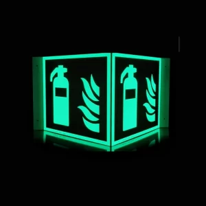 photoluminescent flag sign for hang