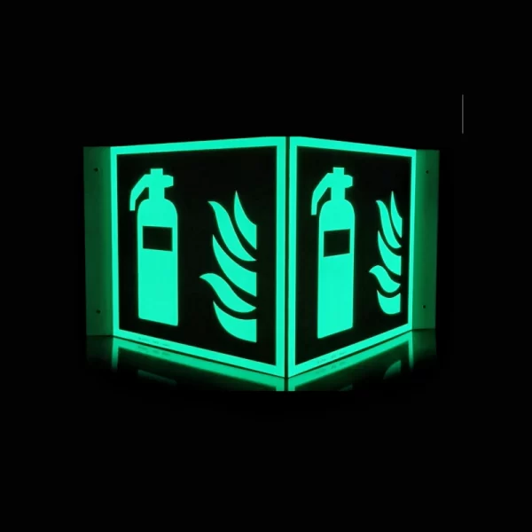 photoluminescent flag sign for hang