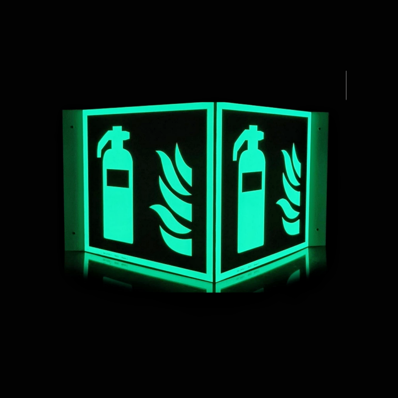 EVERYGLOW photoluminescent flag signs | EVERYGLOW ® photoluminescent flag sign for hang