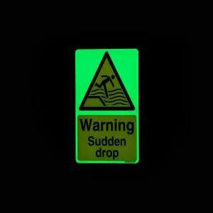 EVERYGLOW Photoluminescent warning sign for safety notice