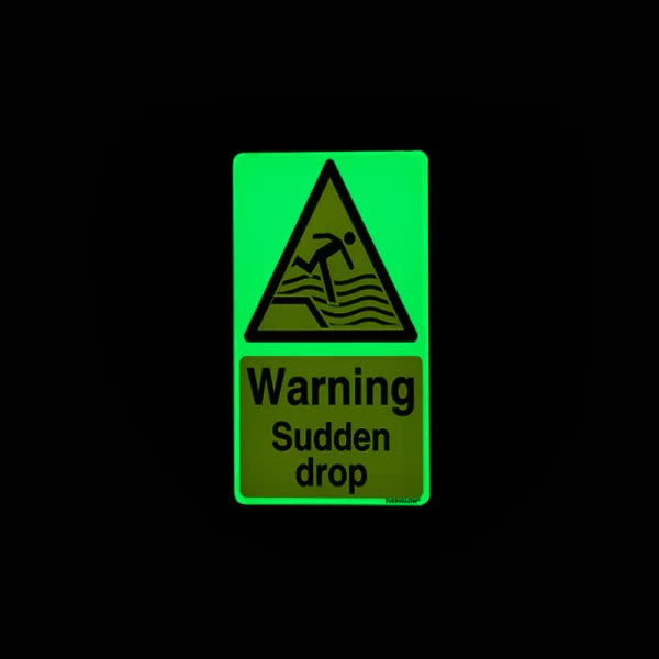 EVERYGLOW Photoluminescent warning sign for safety notice