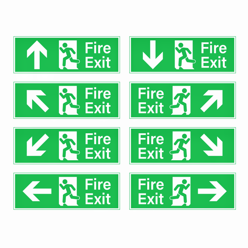 EVERYGLOW Photoluminescent directional signs for emergency escape