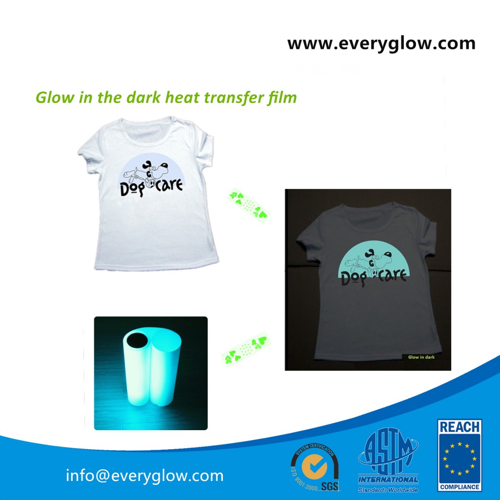 glow in the dark heat transfer pu film