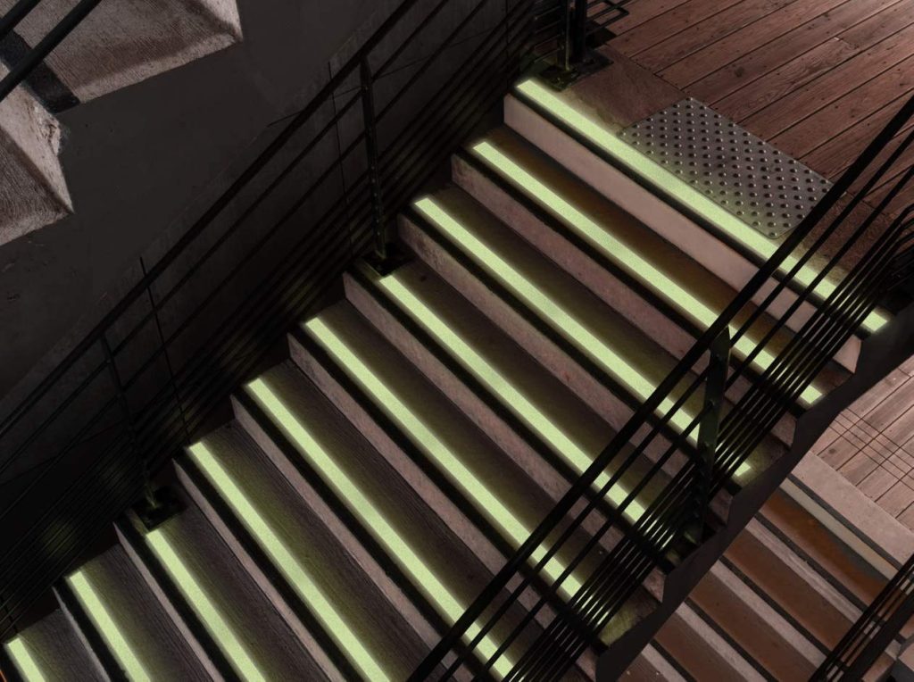 photoluminescent non-skid tape