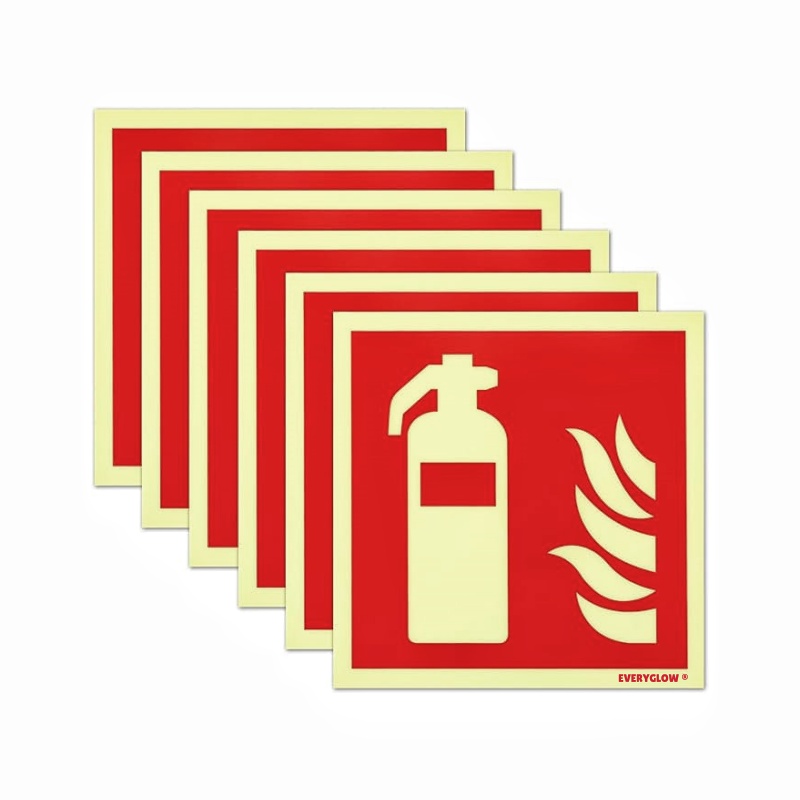 EVERYGLOW Fire extinguisher signs for safety instruction