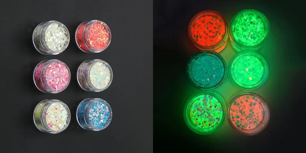 solvent resistant glow glitter for nail art EVEVERYGLOW ® Glow in the Dark Glitter | Bulk Wholesale | EVERYGLOW