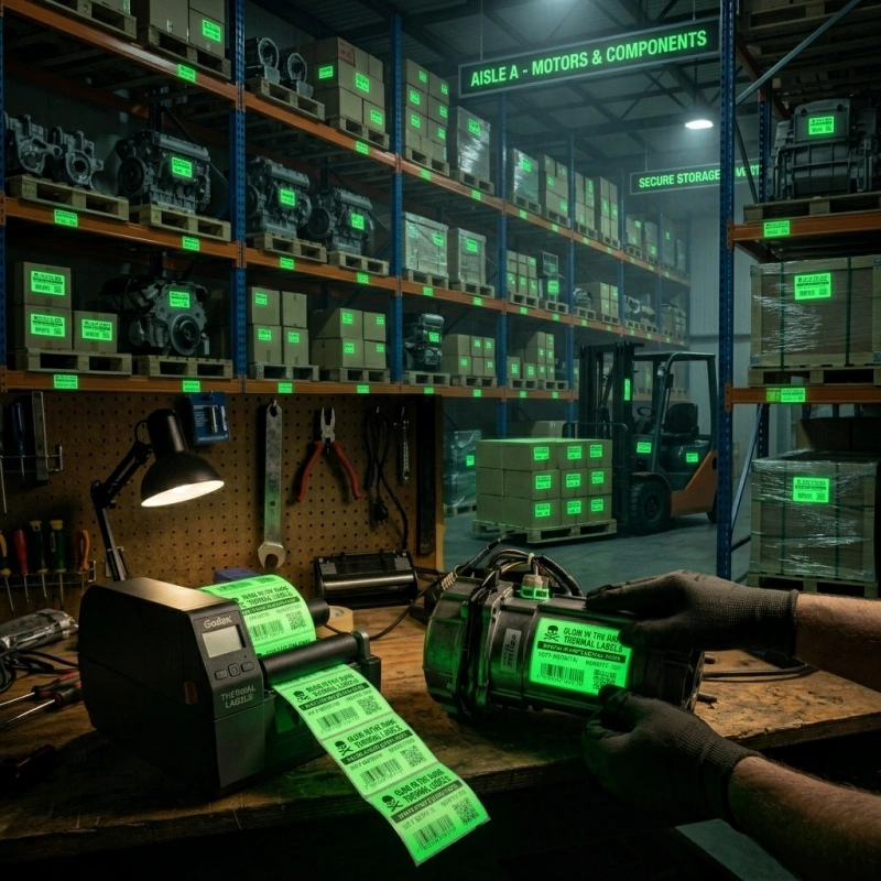 everyglow luminous thermal labels | EVERYGLOW ® EVERYGLOW Glow in the Dark Thermal Label tailored for logistics managers warehouse operations directors industrial packaging engineers and e commerce brands looking for specialized tracking and safety labeling solutions