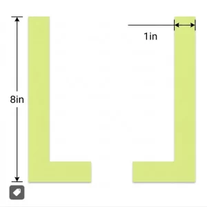 photoluminescent L shaped step markers